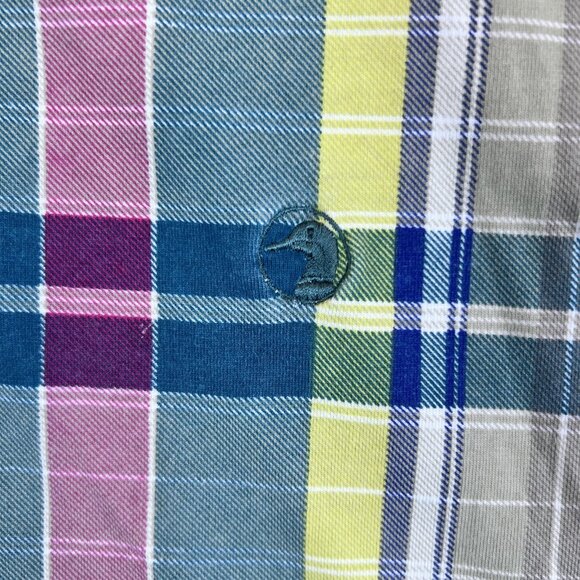 Duck Head Polo Shirt Mens XL Plaid Multicolor Short Sleeve 90s Classic Preppy - Picture 6 of 8